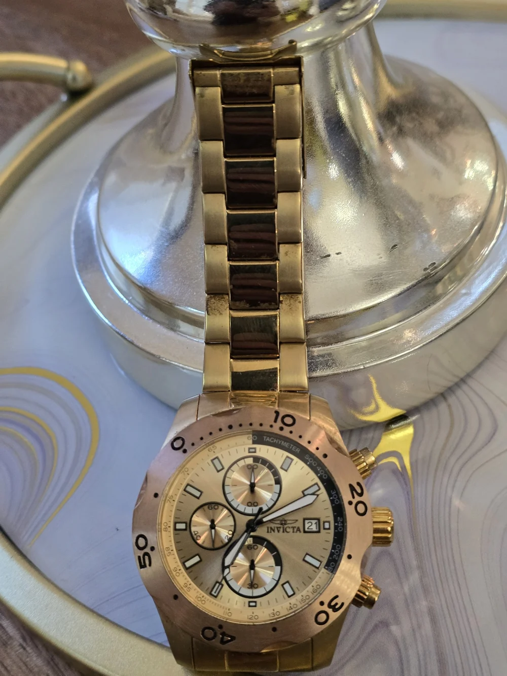 Invicta Men’s Gold-Tone Chronograph Watch